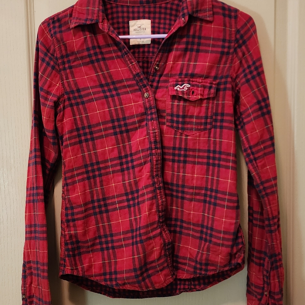 Hollister plaid button-up
